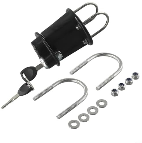 Support de verrouillage de réservoir de carburant de moto pour jerrican à essence de 3 L 5 L Système de verrouillage de sécurité avec clé pour voiture, camping-car, SUV