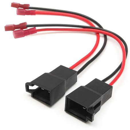 JoyEcho Lot de 2 Adaptateurs Haut Parleur pour Renault, Câble Enceinte Voiture 15cm, Compatible Autoradio Renault, Nissan, VW, Audi, Plug & Play