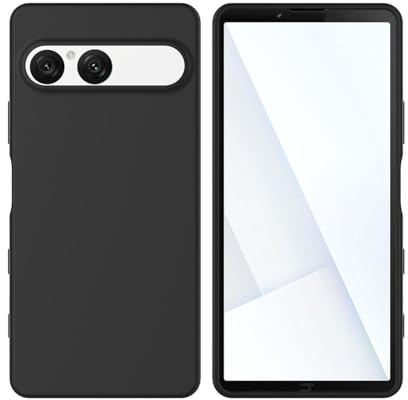 Wigento Silikon TPU Hülle für Sony Xperia 10 VII Schutz Cover Flexibel Dünn Schwarz