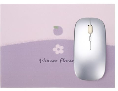 PATIKIL Painting Mouse Pad, 26cm x 20cm Non-Slip Rubber Mouse Mat Oil Painting Series Printed Desk Mat for Office Home Laptop Computer Desk Accessories, Purple Flower
