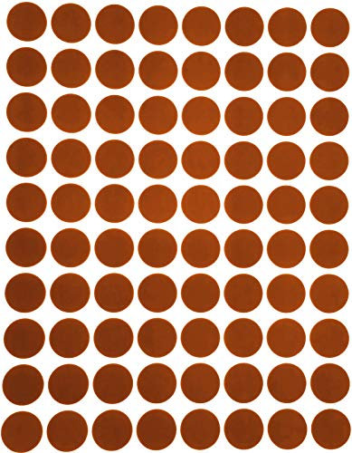 Sticker Braun 13 mm runde Aufkleber - Größe 1,3 cm Klebepunkte 1200 Stück von Royal Green