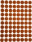 Sticker Braun 13 mm runde Aufkleber - Größe 1,3 cm Klebepunkte 1200 Stück von Royal Green