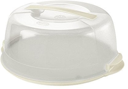 Tontarelli Portatorte con coperchio Tiramisù, diametro 30cm, colore Panna