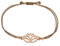 Selfmade Jewelry Armband Damen Roségold Lotus Größenverstellbares Makramee Armkettchen mit Lotusblüten Inkl. Geschenkverpackung (Rosegold - Braun)