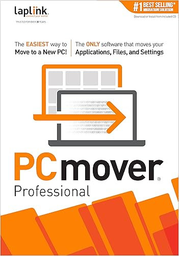 PCmover Professional 11 (1 Utilisation) - La méthode la plus facile pour transférer vos fichiers vers un nouveau PC! [Téléchargement]