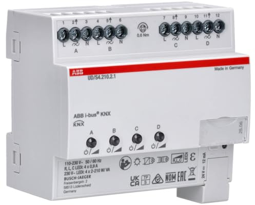 ABB UD/S4.210.2.1 LED-Dimmer, 4-fach, 210 W/VA, REG 210 W/VA, REG 2CKA006197A0047