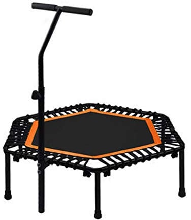 Boden Trampoline Outdoor Indoor Bungee Sport Jumping Fitness Bungee Rope System Tragbares und zusammenklappbares Trampolin Erwachsenentrampolin - Mini-Rebounder für zu Hause mit verstellbarem Handla