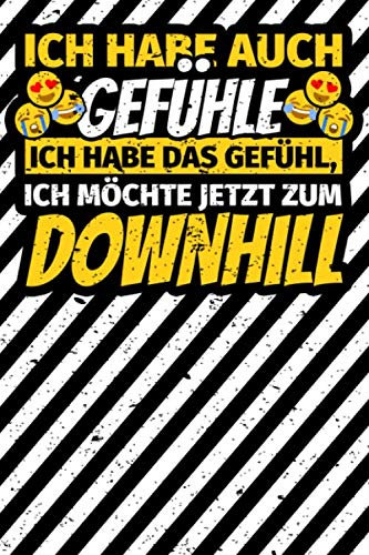 Notizbuch liniert: Downhill Geschenke Mountainbike
