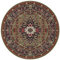 Nouristan Mirkan Orient Teppich Rund – Wohnzimmerteppich Orientalisch Kurzflor Vintage Orientalischer Teppich für Esszimmer, Wohnzimmer, Schlafzimmer – Grün, 160cm
