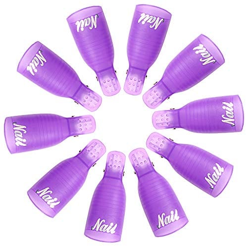 SWKJ - Set di 10 clip per rimuovere smalto in gel acrilico, per unghie e unghie