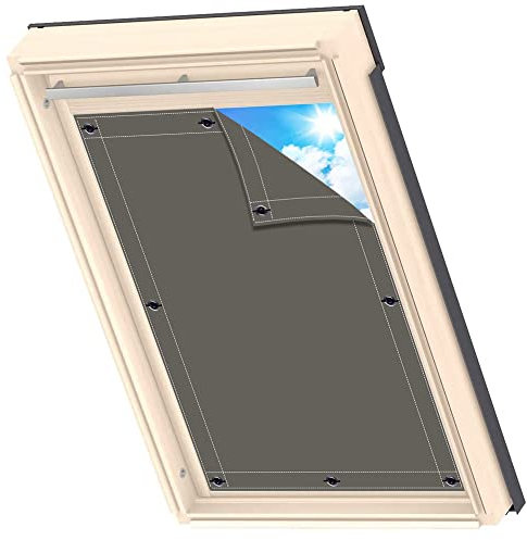 AIYOUVM Rollos für Dachfenster Ohne Bohren, Polyester Rollos Ohne Bohren Sonnenrollo Aussen für Beliebige Fenster