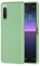 BRAND SET Handyhülle für Sony Xperia 5 II Silikon Hülle, mit Mikrofasertuch Futterkissen Soft Touch Schutzhülle für Sony Xperia 5 II-Grün