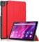 Kepuch Custer Funda para Lenovo Tab K10 TB-X6C6,Slim Smart Cover Fundas Carcasa Case Protectora de PU-Cuero para Lenovo Tab K10 TB-X6C6 - Rojo