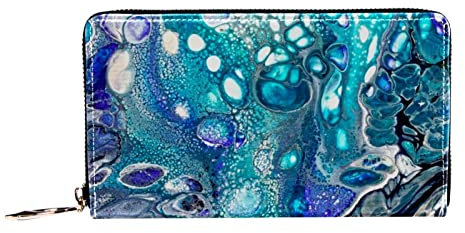 Damen-Geldbörse mit Reißverschluss und Handy-Clutch, Farbe Acrylfarbe, Kunst, bunt, Reise-Geldbörse, Leder, Clutch, Tasche, Kartenhalter, Organizer, Handgelenke, Geldbörsen