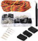 RUNCCI-YUN 30 Sets Servo Stecker set,3 Pin JR stecker,RC Männlich Weiblich stecker, Dupont Stecker, 2,54mm Männlich Weiblich Dupont Stift Stecker+5m Verdrillter Draht Servokabel （Braun Gelb Rot）