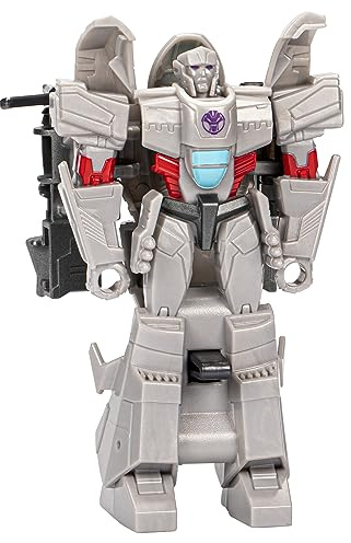 Transformers Toys EarthSpark 1-Step Flip Changer Megatron, 10-cm Action Figure, Robot Toys for Ages 6 and Up