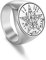 Amaxer Tetragrammaton Pentagramm Siegelring für Männer Talisman für Liebe Siegel von Salomon Pentagramm Magisches gesegnetes Amulett Edelstahl Statement Band Ring (Silber, 8)