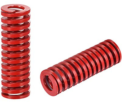 sourcing map 3D Drucker Form Feder 2Stk TM 20mm OD 65mm lange Spiralprägung mittlere Kompressionsform Form Federn für 3D Drucker elektrisch Teil Rot
