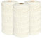YAYODS 3 Pack Macrame Cord 3mm x 200 Meters, 4-Strand Twisted Soft Cotton Rope, Craft Rope for Wall Hangings DIY Crafts (Beige)