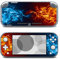 Finest Folia Folien Skin kompatibel mit Nintendo Switch Lite Spiele Konsole Aufkleber Schutz gegen Kratzer Design Sticker Cover Spielekonsole passgenau selbstklebend R203 (21 Feuer)