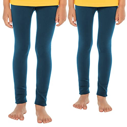 Celodoro Kinder Thermo Leggings (1 oder 2 Stück) - warme Unterhose lang mit Innenfleece