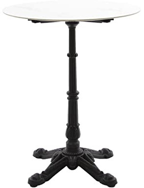 METRO Professional Bistrotisch, Stahl/Stein, Ø 60 cm x 74 cm, rund, schwarz/weiß