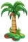 Giant Stand up Foil Balloon Animal Jungle Farm Animals Party Decorations Free Standing Foil Balloons (Palm Tree (132x90cm))