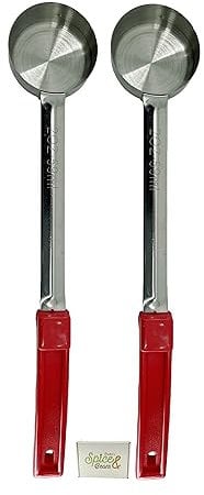 Stainless Steel Portion Control Serving Spoon - Pack of 2 (2 oz. Solid)