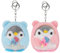 ANBOOR 2Pack Piccoli peluche Pinguino con portachiavi Premio Regali per ospiti Riempimenti Gelato Peluche Pinguino Giocattoli per animali Feste di Natale (Blu, Rosa)
