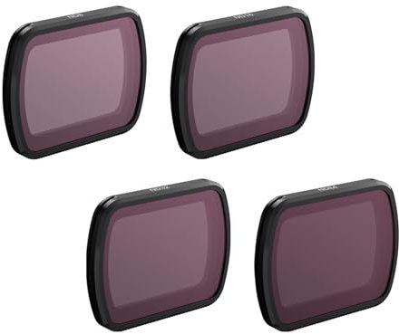 SKYREAT Osmo Pocket 3 ND Filter Kit, Magnetischer ND Lichtreduzierungs Filter für DJI Pocket 3 Zubehör - 4Pack (ND8/ND16/ND32/ND64) - Aluminiumrahmen
