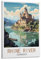 Rhein Fluss Deutschland Vintage Reiseposter Landschaft 20 x 30 cm Leinwand Wandkunst Druck Gemälde für Wanddekoration Wohnzimmer Schlafzimmer