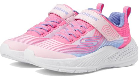 Skechers Girls Microspec Advance Sneaker, Pink Purple, 11 UK Child