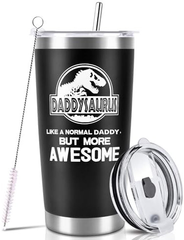 Gifts for Dad from Daughter Son,20oz Insulated Wine Tumbler with Straw Lid, Dad Birthday Gifts Travel Mug,Presents for Husband Grandpa on Christmas Birthday