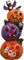 Valery Madelyn Halloween Deko, 25cm Neuheit Harz Kürbis Figur mit LED Licht, Halloween Party Statuen Tisch Ornamente Deko