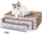 Nobleza Rascador Cartón para Gatos Tableros 3 en 1 con Hierba Gatera, Rascador de Cartón Corrugado, Rascador de Muebles, Disponible en Ambos