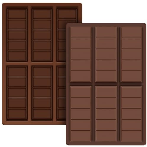 JUSONEY Lot de 2 moules à chocolat en silicone de qualité alimentaire avec revêtement antiadhésif sans BPA pour fondre le chocolat et la cire (Forme 2)