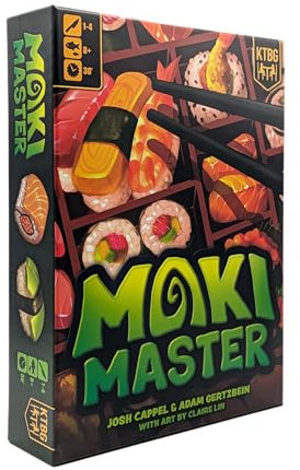 KTBG Maki Master Competitive Tile Placement Sushi Chef Kartenspiel – Kochen Sie Meisterwerke mit Stil – perfekt für Kinder ab 8 Jahren und Familienspielabend, für 1 bis 4 Spieler und 30 bis 60 Minuten