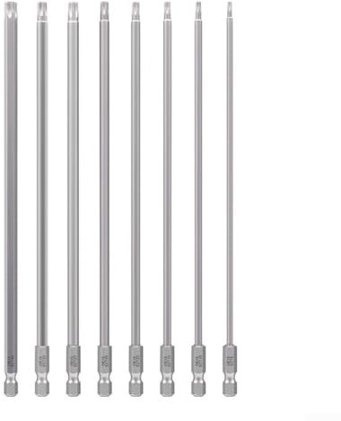 Juego de puntas de destornillador Torx de 8 piezas de 200 mm, juego de puntas magnéticas para destornilladores neumáticos, destornilladores eléctricos