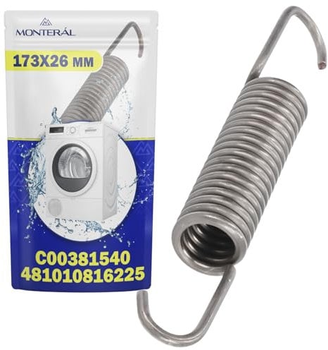 Drum Spring for Washing Machine with Original Code C00381540 C00375027 for Indesit 481010816225 481010730044 for Whirlpool - Warranty 10 Years - MONTERAL