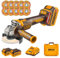 INGCO Meuleuse d'angle Sans Fil 20V, 1200W, Moteur Sans Balais, Ø125mm, Variable à 3 Vitesses 9000 tr/min avec 2 Batteries 4,0 Ah et 1 Chargeur CAGLI2212533E