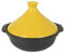 Marmite à tajine Marocaine, Mini cocotte de Cuisson à tajine, cocotte en céramique, cuiseur à tajine mijoteuse pour la Cuisson et Le ragoût, Jaune-Grand