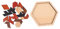 Abaodam 1 Set Holz Hexagon Puzzle Geometrie Form Muster Blöcke Gehirn Teaser Spielzeug Für Frühes Lernen