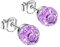 Tibet Ohrringe Jahrestag für Frauen Geschenke Tag Frauen Kristalle Weihnachten Ohrringe Ohrringe Ohrringe Drops Silber (Purple, One Size)