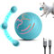 Easing Interactive Ball for Small Medium Dog Cat, LED Light Up/Smart Motion Activated/Bouncing Automatic Rolling Toys for Puppy Pet with 4 Modes, USB Rechargeable (Blue)