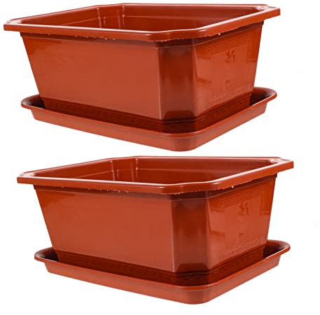 COOPHYA 2 Stücke Bonsai Topf 350ml Große Blumentopf Garten Pflanzer Topf Für Outdoor Indoor Blumen Pflanzen