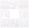 STOBOK 1 Satz Malvorlage Halloween-handwerk Halloween-schablonen Halloween Halloween Decorations Hohle Zeichnungsvorlage Diy Malform Plastik Weiß 8 Stück