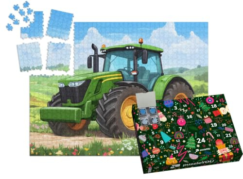 puzzleYOU: Puzzle-Adventskalender | „Der große Traktor im Einsatz“ – aus der Puzzle-Kollektion Kinderpuzzle