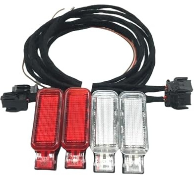 Rot/Weiß Auto Innen Tür Panel Warnung Licht Lampe Kabel Kabelbaum Für A3 A4 A5 A6 A7 A8 Q3 q5 Q7 TT 8KD947411 8KD 947 415(2p2C RW light)