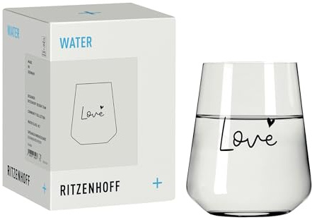 RITZENHOFF 8132002 Wasserglas 500 ml – Liebe – mit „Love“-Schriftzug – Made in Germany