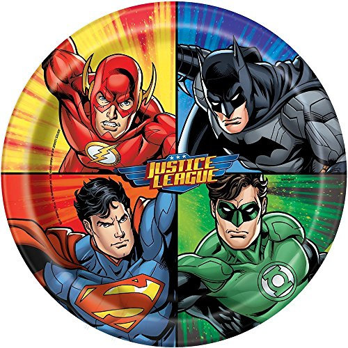 Unique 8 Piatti in cartone Justice League 23 cm